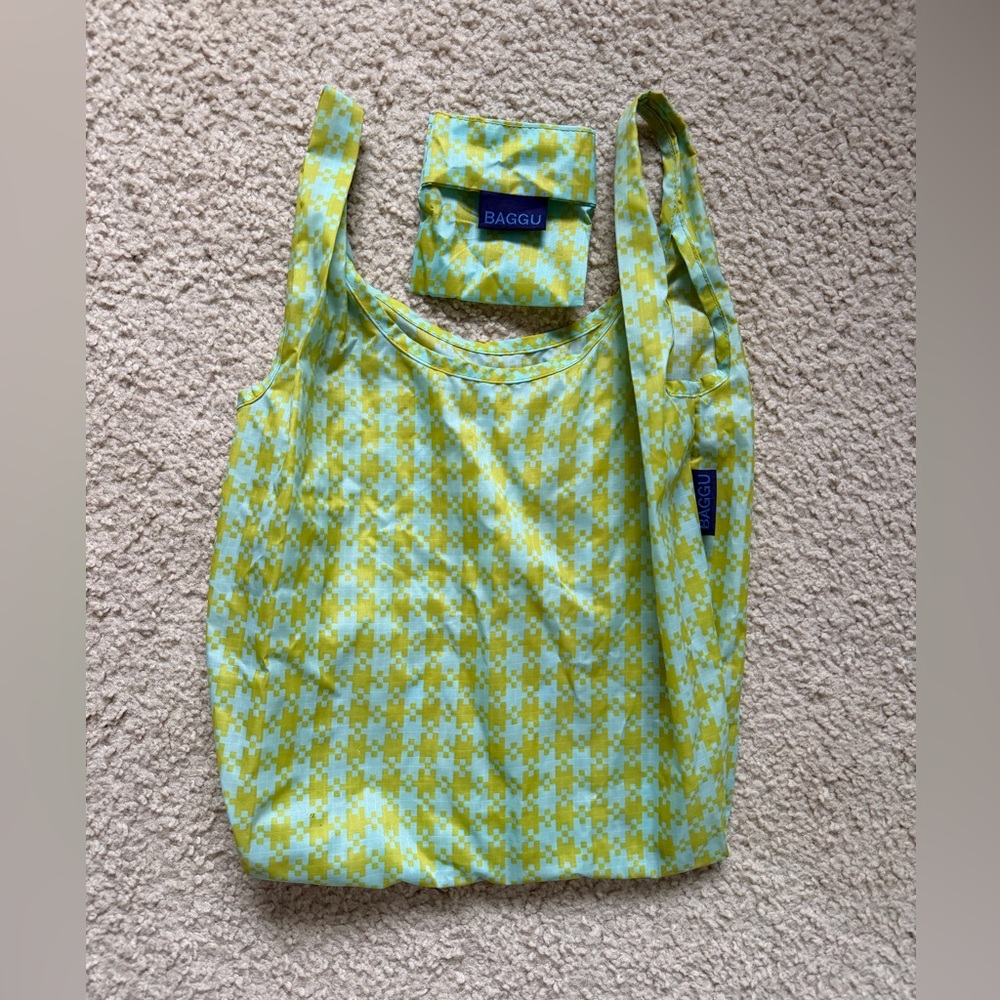 Baby Baggu Lime and Sky Blue Tote